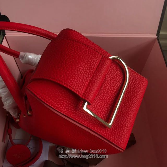 DELVAUX女包 Delvau單肩斜挎包 半手工Cool box 中號 德爾沃女手提包 手拎包 大紅色  fcs1198